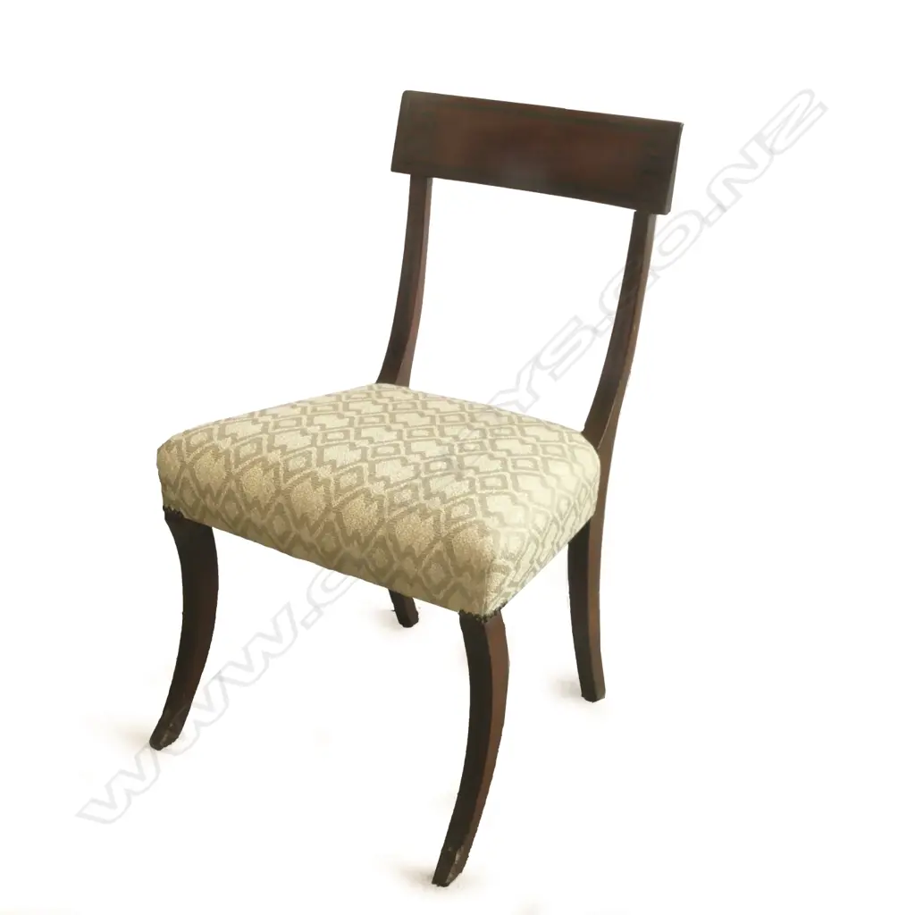 Six Regency mahogany bar-back dining chairs Image 1++