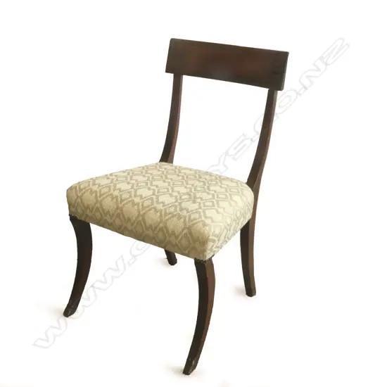 Six Regency mahogany bar-back dining chairs