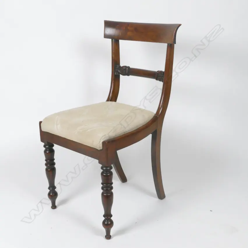 A set of four Regency simulated rosewood bar back dining chairs Image 1++
