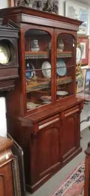 A Victorian mahogany bookcase cabinet Image 1++