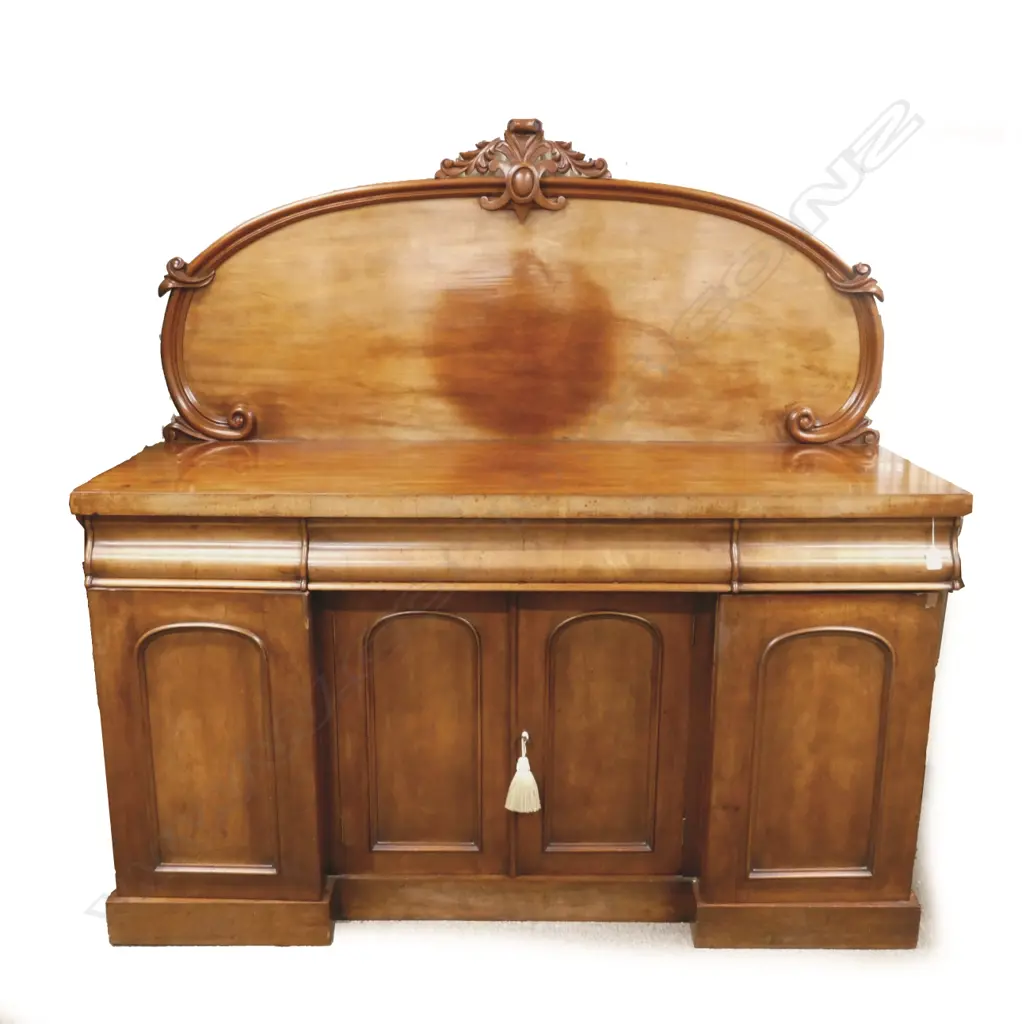 A Victorian mahogany inverse breakfront sideboard Image 1++