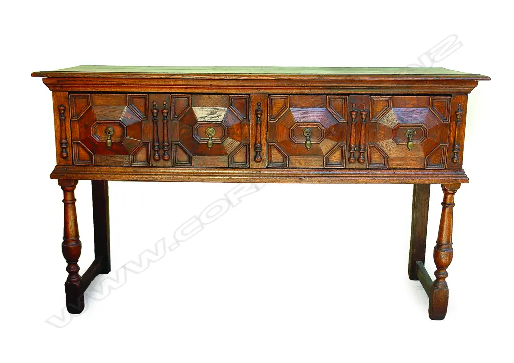 A late 19thC Jacobean style dresser base Image 1++