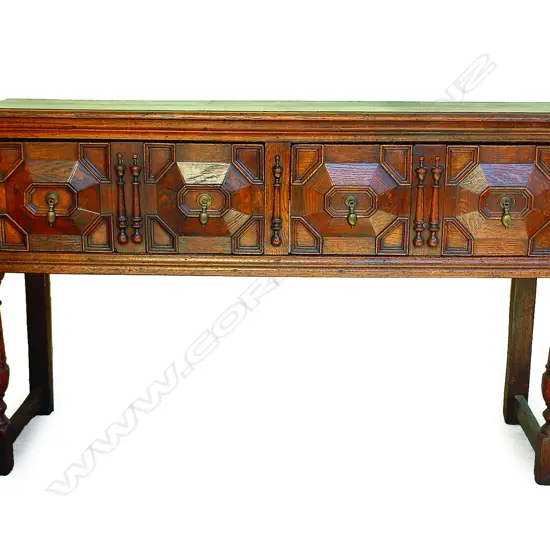 A late 19thC Jacobean style dresser base