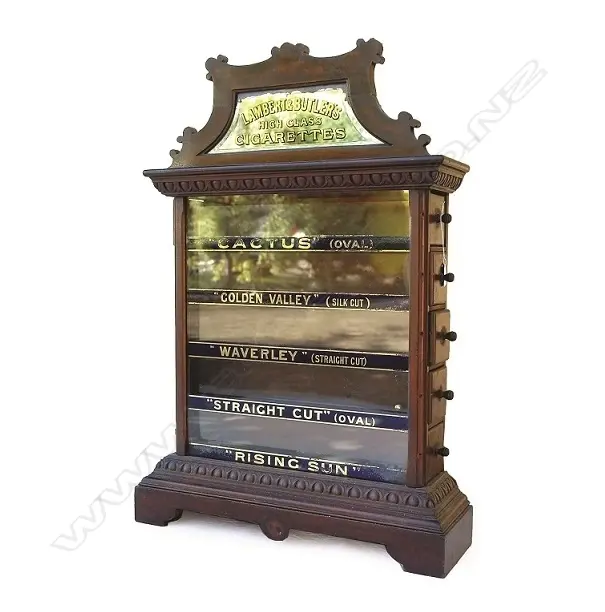 A Victorian 'Lambert & Butler's High Class Cigarettes' shop display countertop cabinet Image 1++