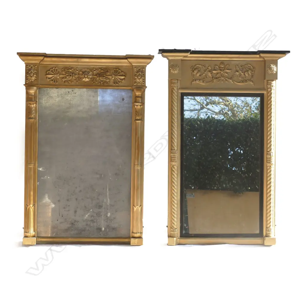 Two 19thC pier glasses Image 1++