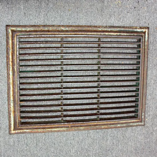 A late Victorian steel shoe scraper grate