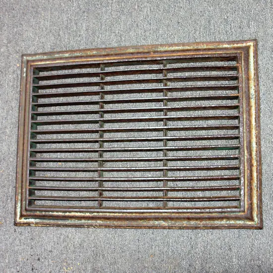 A late Victorian steel shoe scraper grate