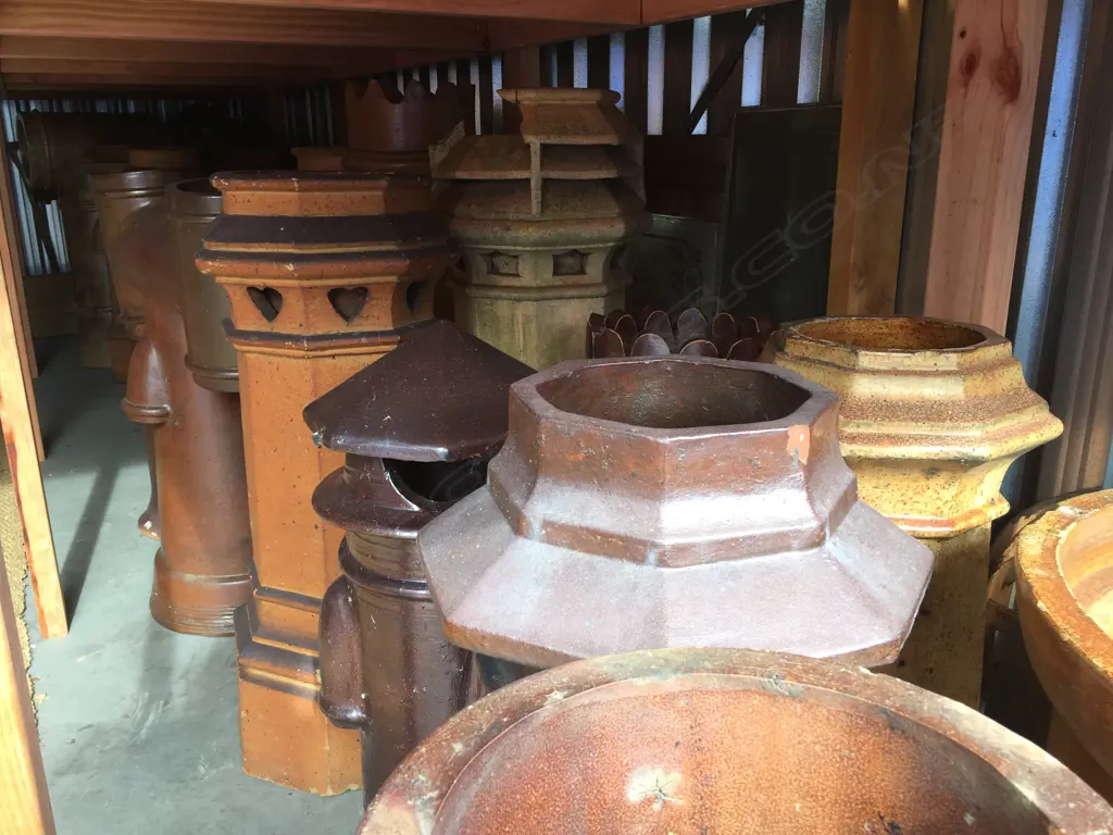 Three various diameter pottery 90° bends Image 1++