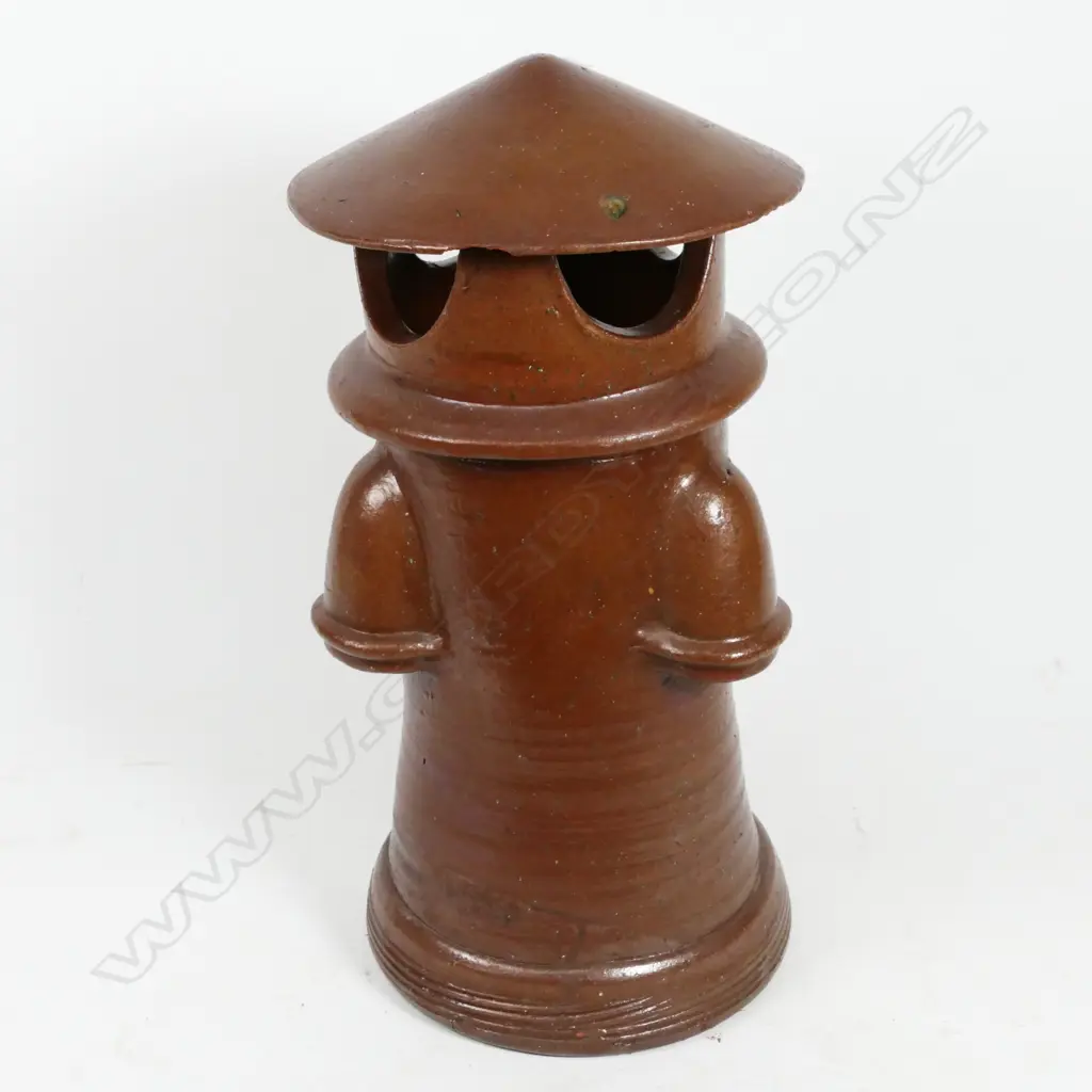 A salt glazed chimney pot attributed to the Amalgamated Brick Co. Image 1++