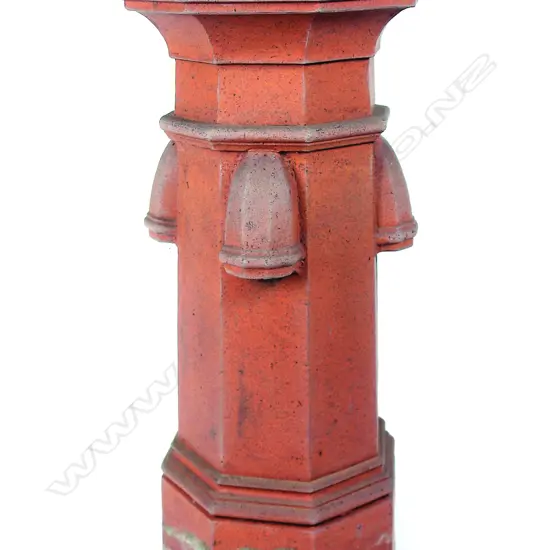 A late 19thC attributed Christchurch Brick Company octagonal form chimney pot