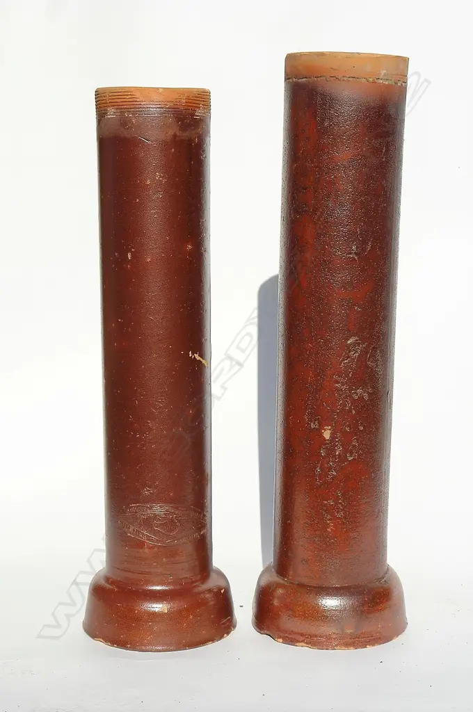 A N.Z. Brick Tile and Pottery Co. pipe section and another Image 1++