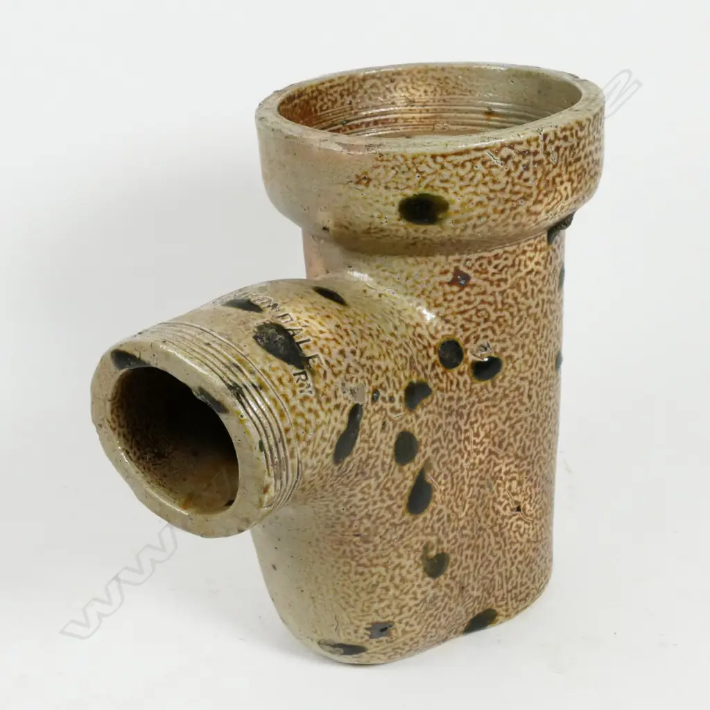 An attractively salt glazed Avondale Brick & Pottery Co. gully trap Image 1++