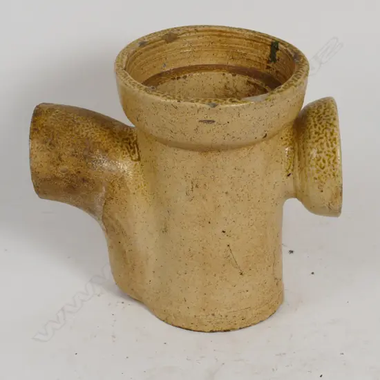 A pottery cylindrical gully trap by R.O Clark