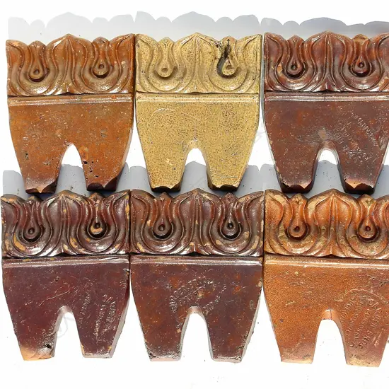 14 various double tulip design edging tiles