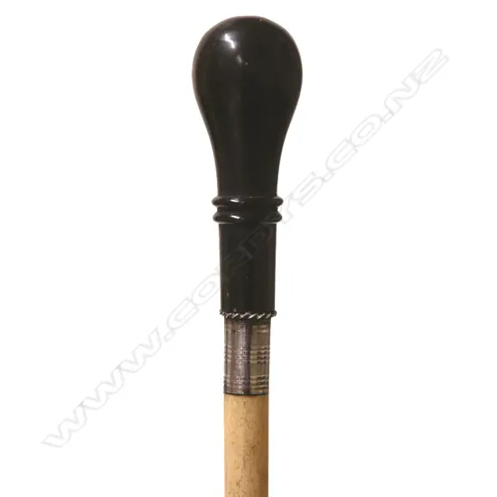 A whalebone and wood walking stick