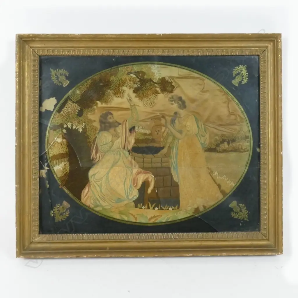An 18thC silk embroidery Image 1++