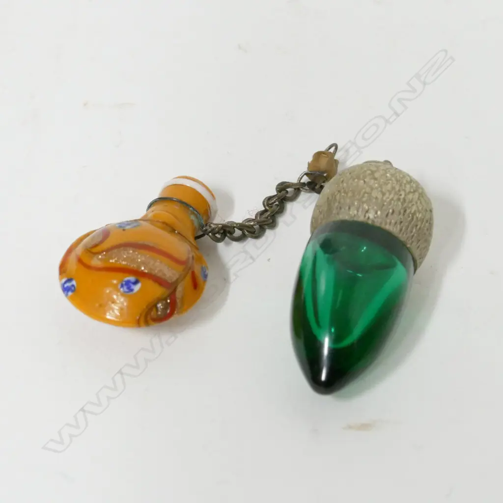 Two small glass perfume bottles Image 1++