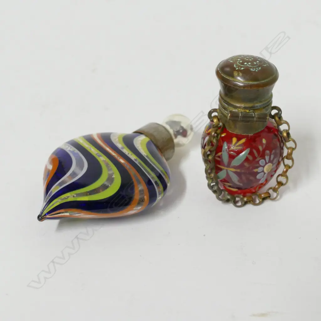 Two small glass perfume bottles Image 1++