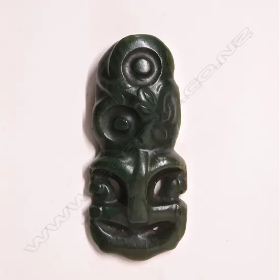 A good pre-European Maori carved pounamu hei tiki