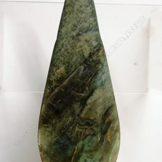 An old Maori carved pounamu small mere