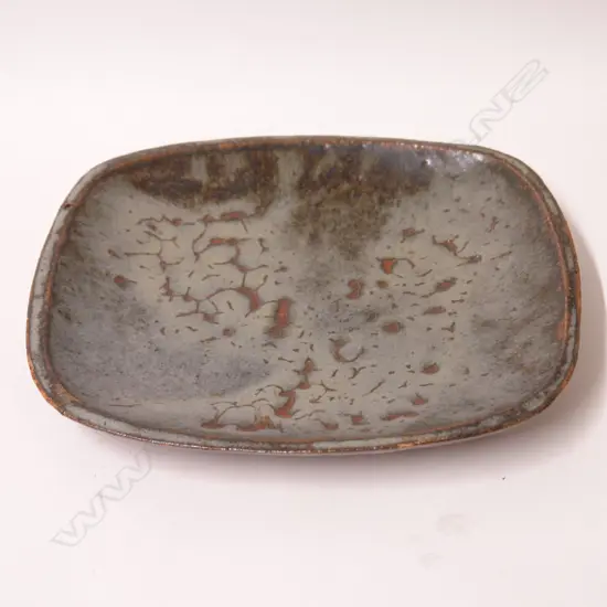 A Len Castle 1970s press moulded shallow dish