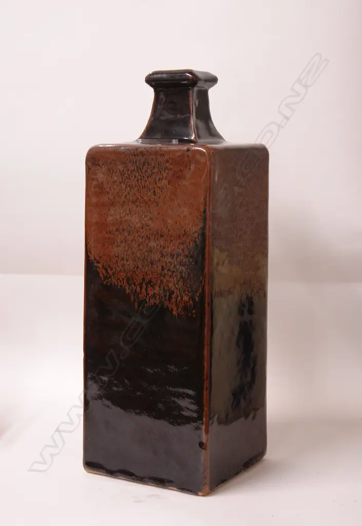 A Len Castle large square section bottle vase Image 1++