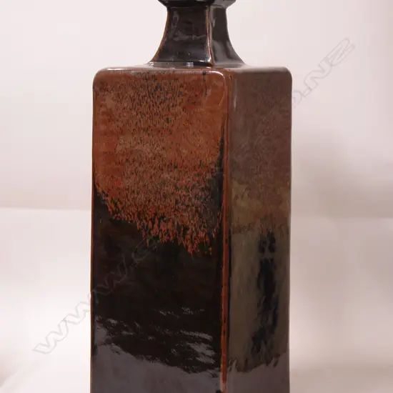 A Len Castle large square section bottle vase