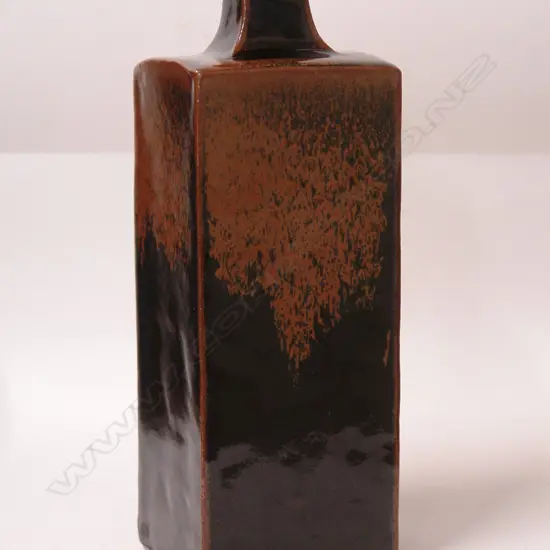 A Len Castle square section bottle vase