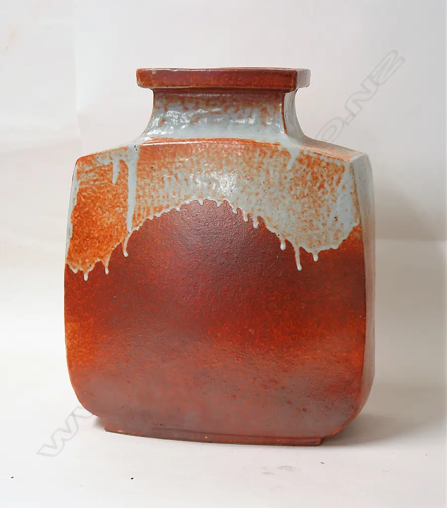 A Len Castle slab form branch vase Image 1++