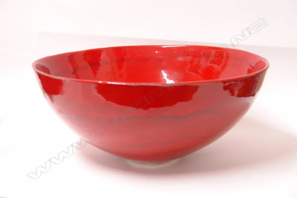 A Len Castle 'Red Lava Bowl' Image 1++