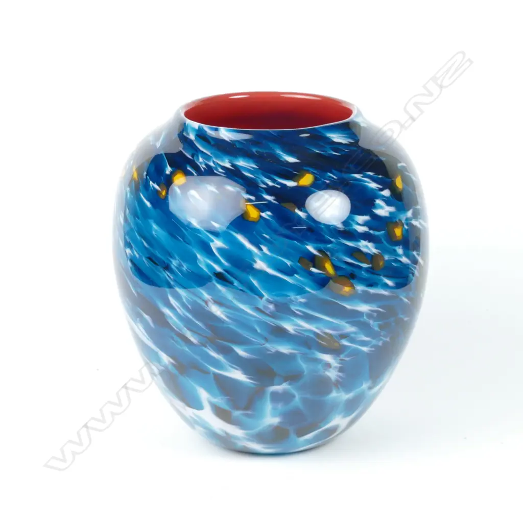 A Garry Nash 'Blue Reef' vase Image 1++