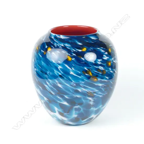 A Garry Nash 'Blue Reef' vase