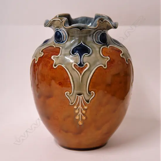 A Royal Doulton stoneware Art Nouveau vase designed by Mark V. Marshall