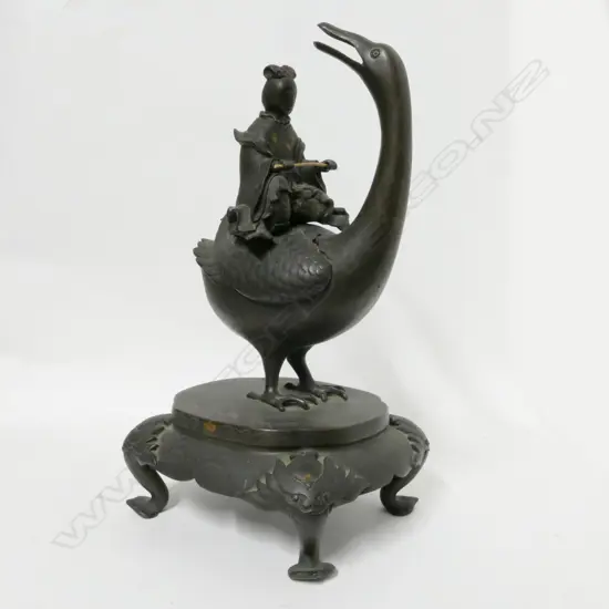 A 19thC Japanese bronze censer
