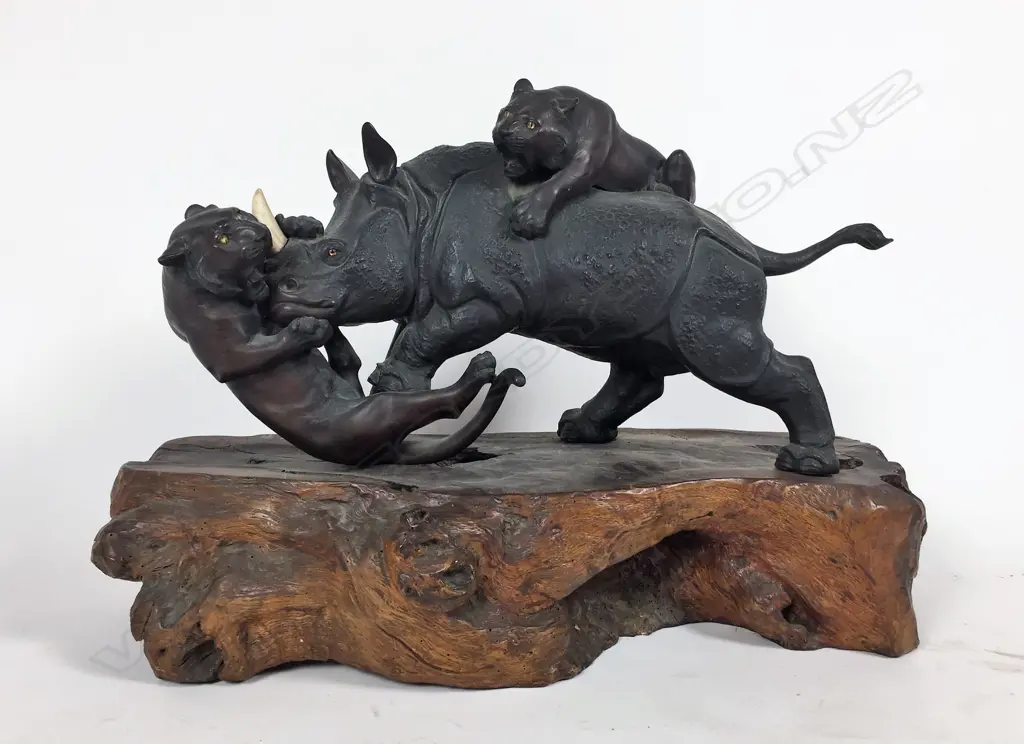 An impressive large Meiji Japanese bronze by Omori Mitsumoto (Ko-gen) Image 1++