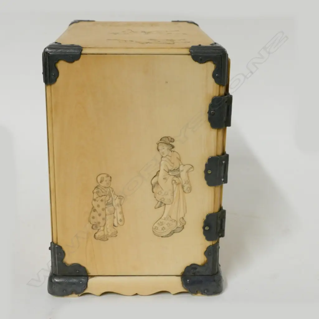 A Japanese late Meiji period ivory kodansu (miniature cabinet) Image 1++