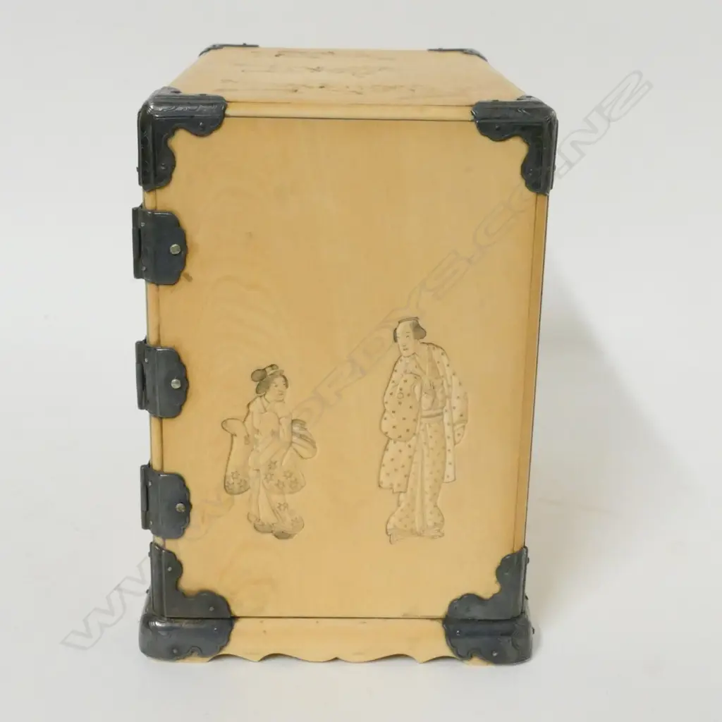 A Japanese late Meiji period ivory kodansu (miniature cabinet) Image 1++