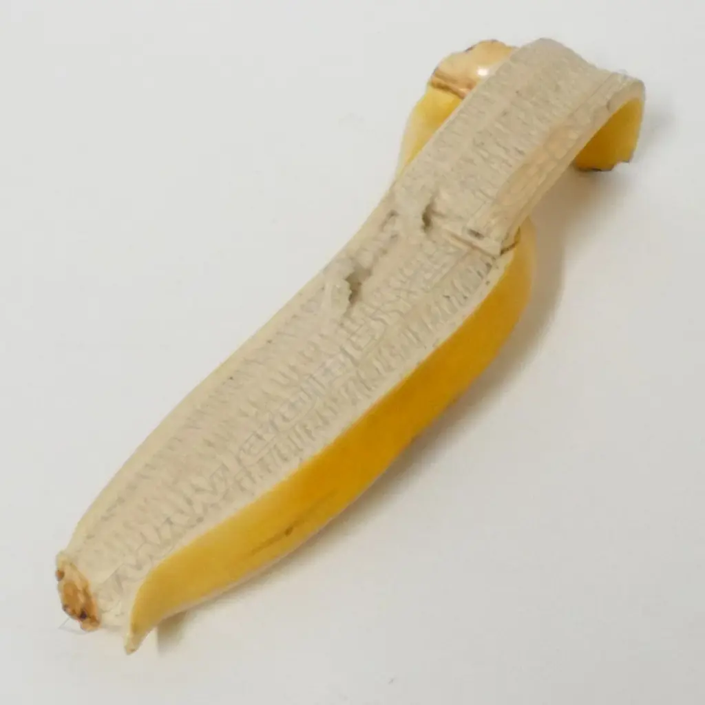 A late Meiji period Japanese ivory okimono carving in the form of a partially peeled banana Image 1++
