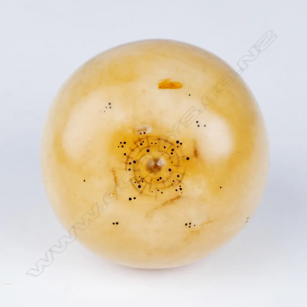 A late Meiji period Japanese ivory okimono carving in the form of a persimmon Image 1++