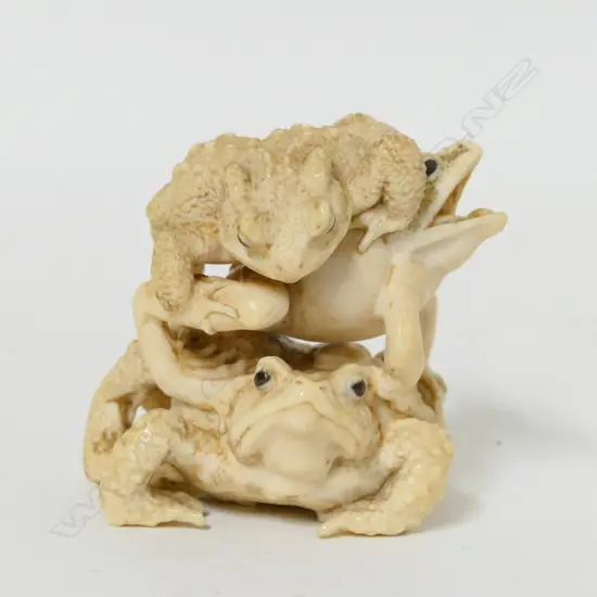 A Japanese ivory okimono