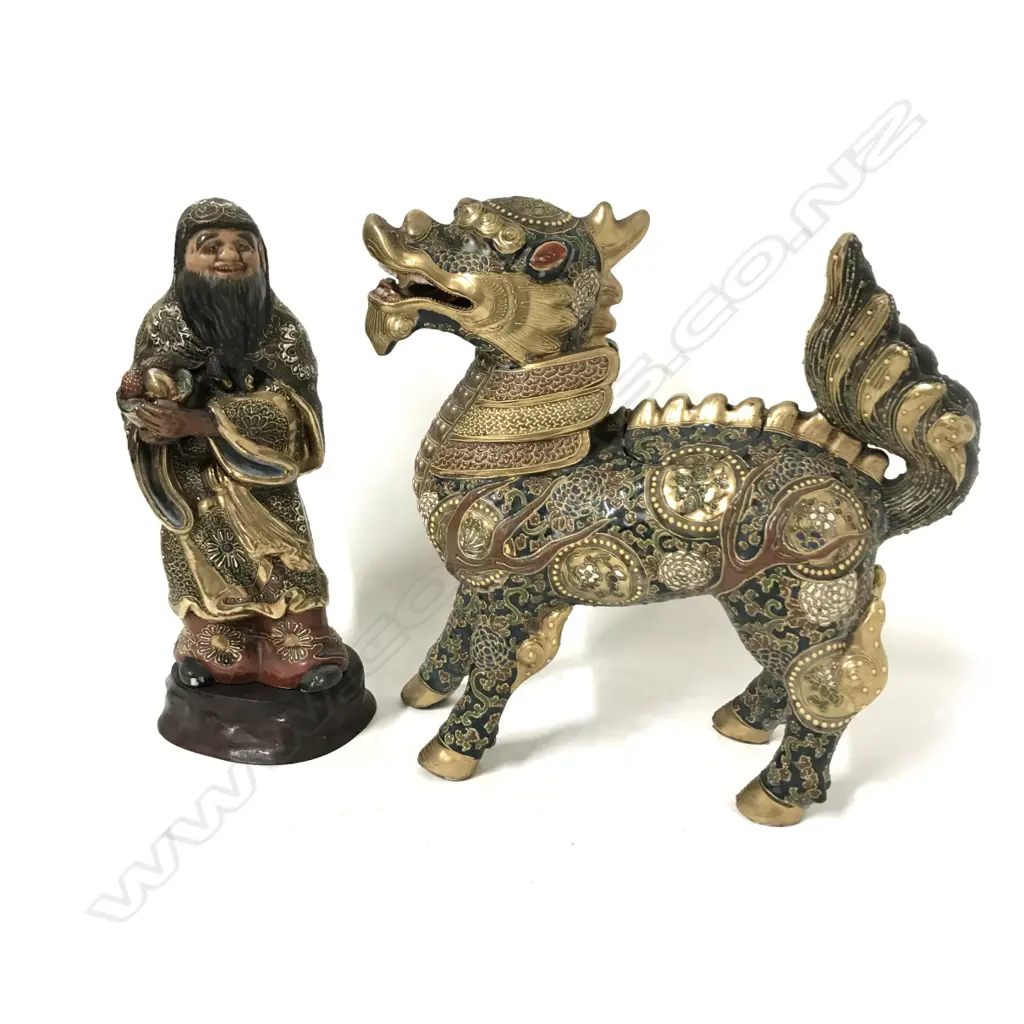 A Japanese Satsuma mythical beast Image 1++