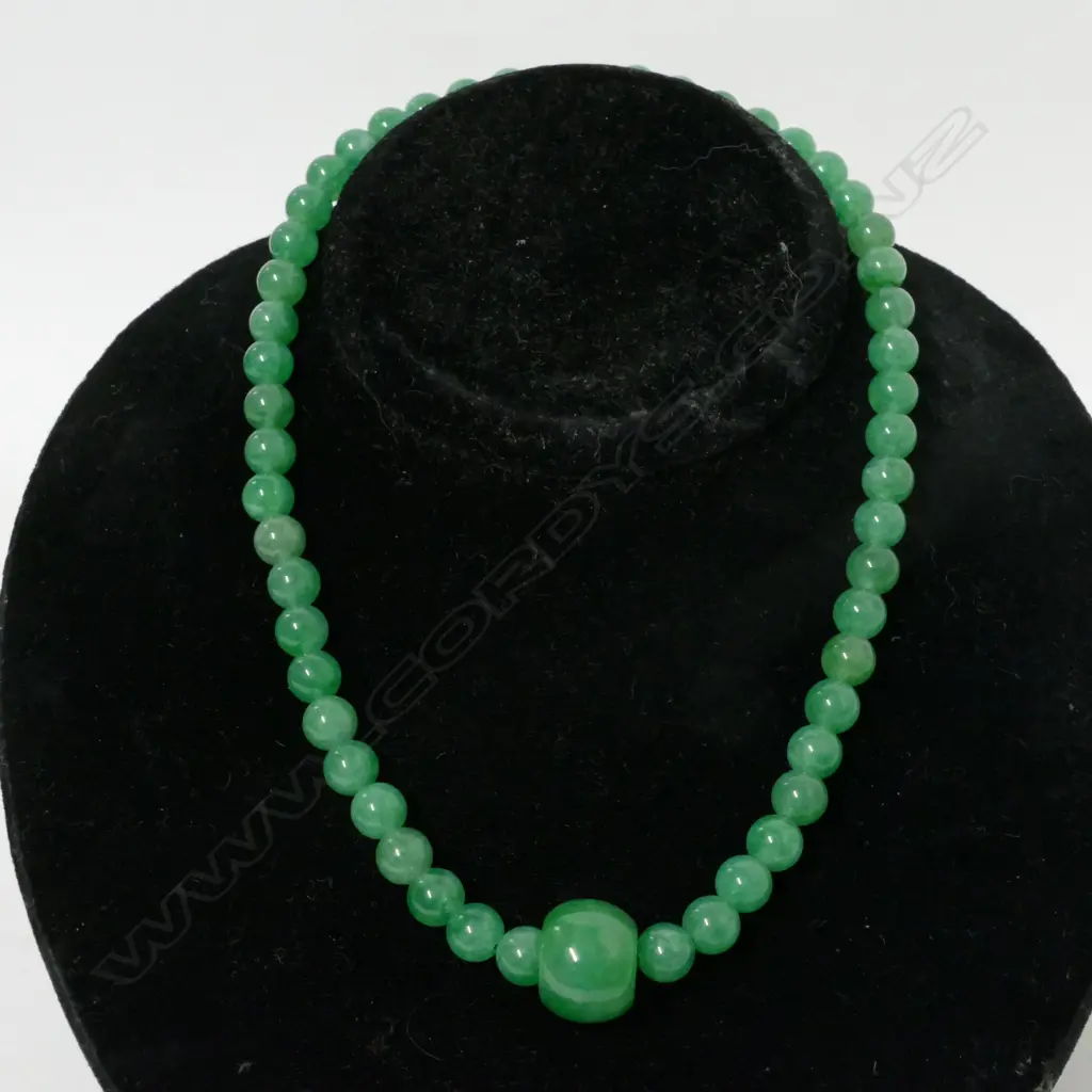 JADE NECKLACE OF 51 BEADS Image 1++