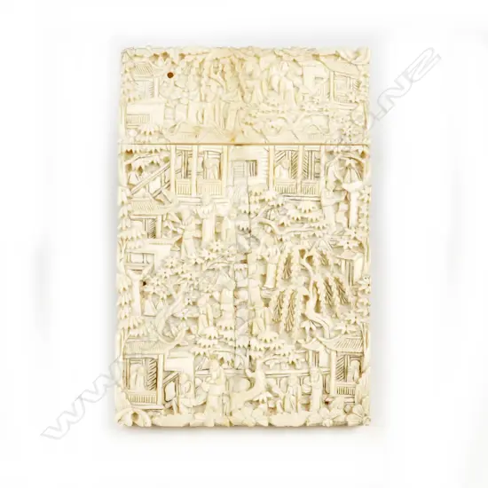 An old Chinese ivory card case