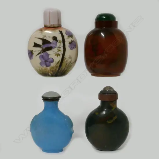 Four old Chinese snuff bottles