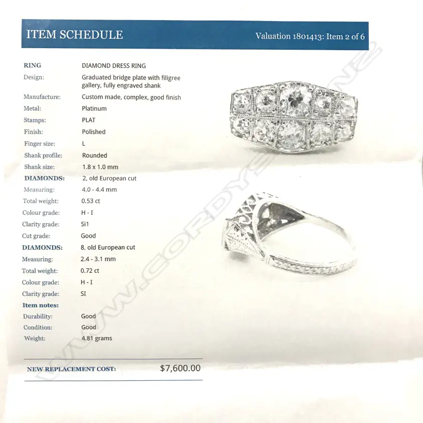 An Art Deco platinum and diamond cluster ring Image 1++