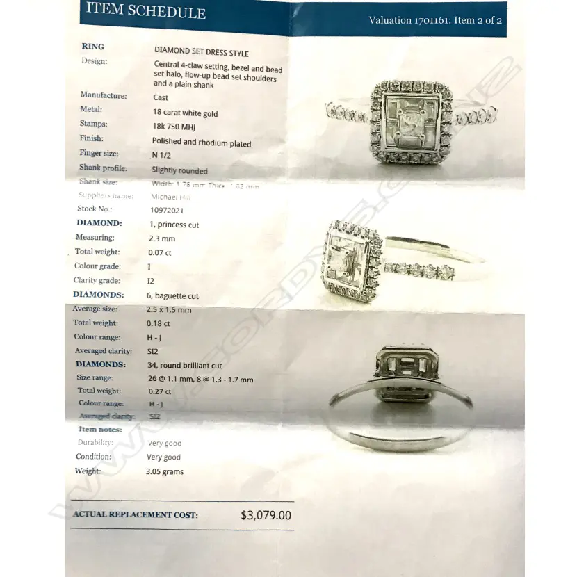 An 18ct. white gold and diamond ring Image 1++