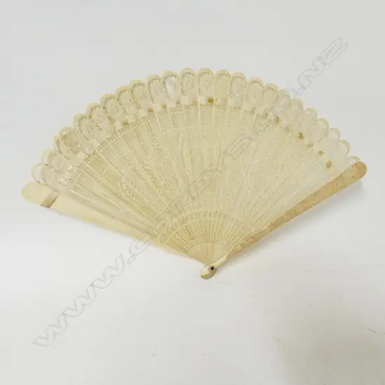 A Chinese ivory brisé fan