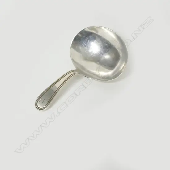 A George III silver tea caddy spoon