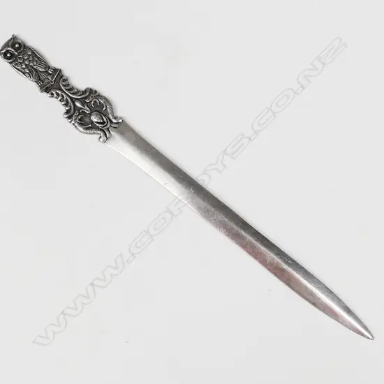 A Dutch 900 silver paper knife