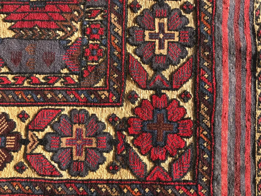 A hand knotted and woven mixed pile Berjusta rug Image 1++